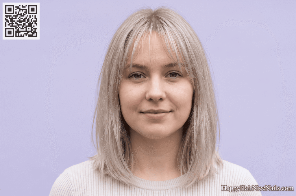 Wispy Lob with Curtain Bangs