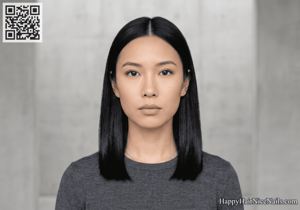 Center-Part Sleek Lob