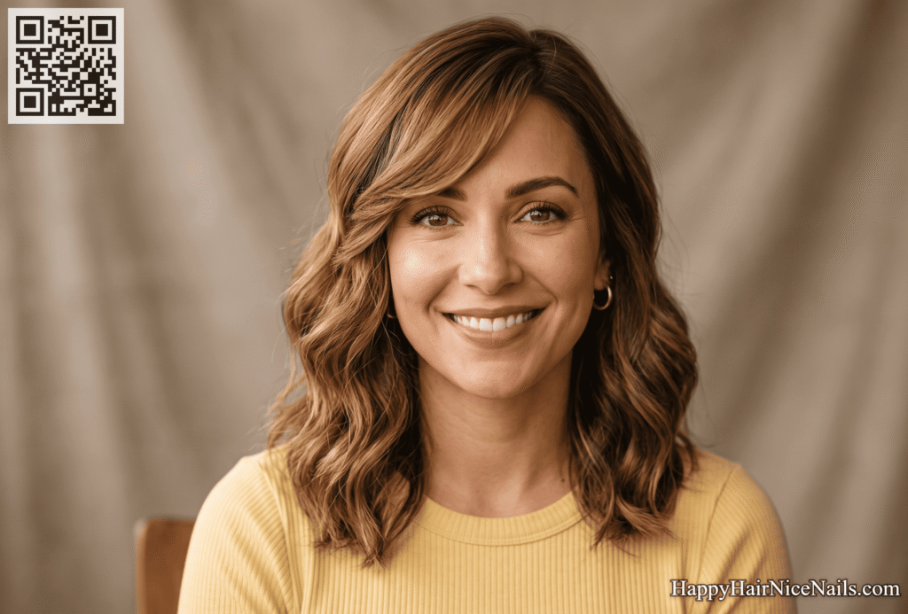 Side-Swept Bangs Lob