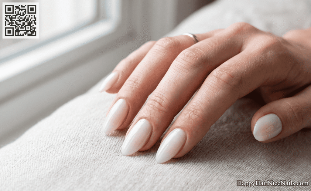 Milk Bath White: Sheer Minimal Spring Nails