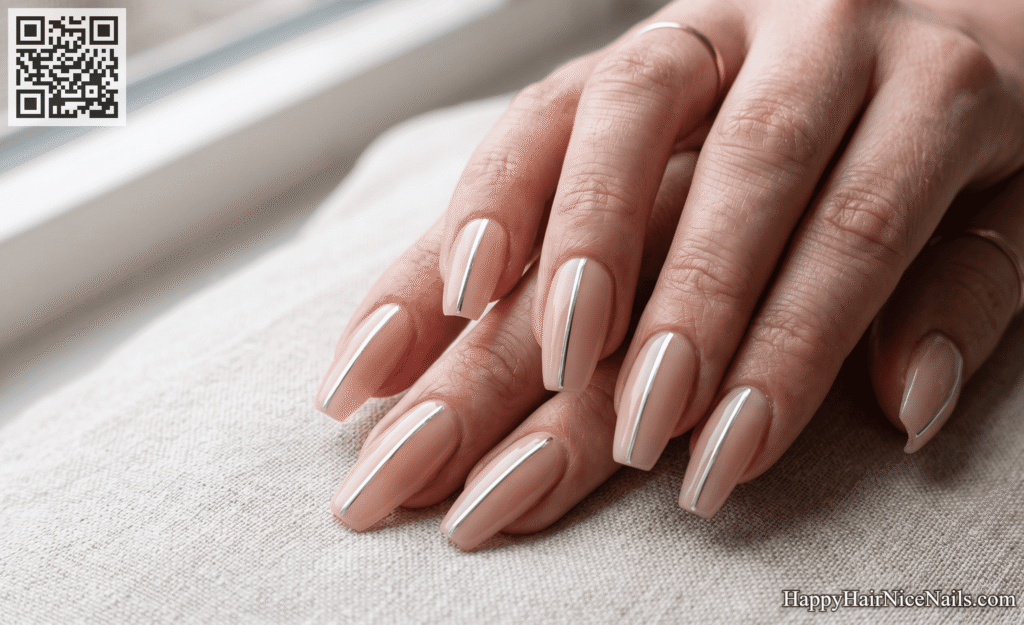 Silver Lining: A Minimal Spring Nails Line Detail