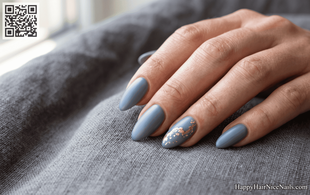  Foil-Accented Wave Nails