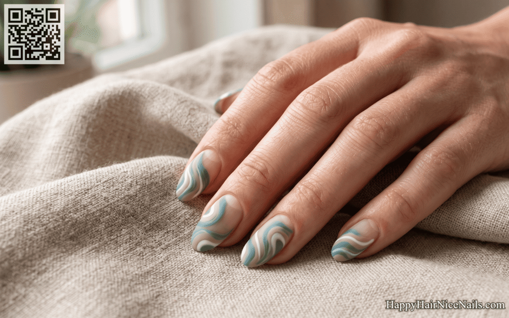Negative Space Tide Pool Nails