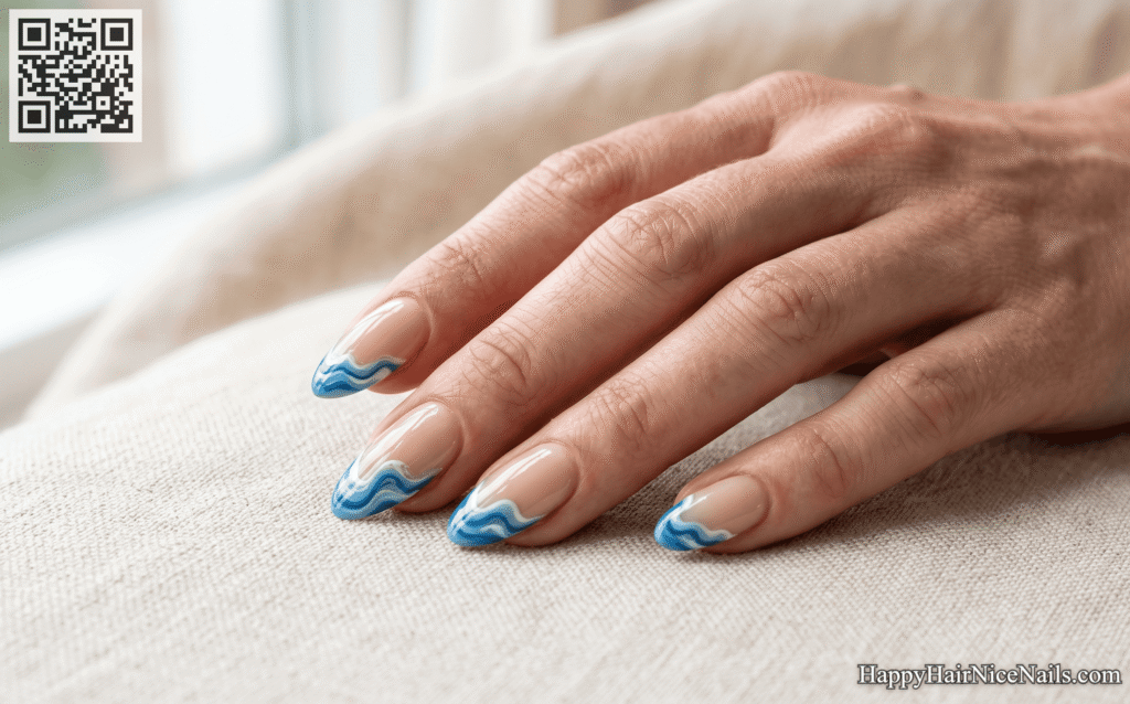 Sandy Shoreline French Tip Nails