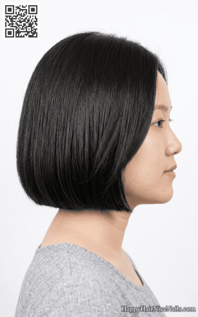 Invisible-Layer Round Face Bob
