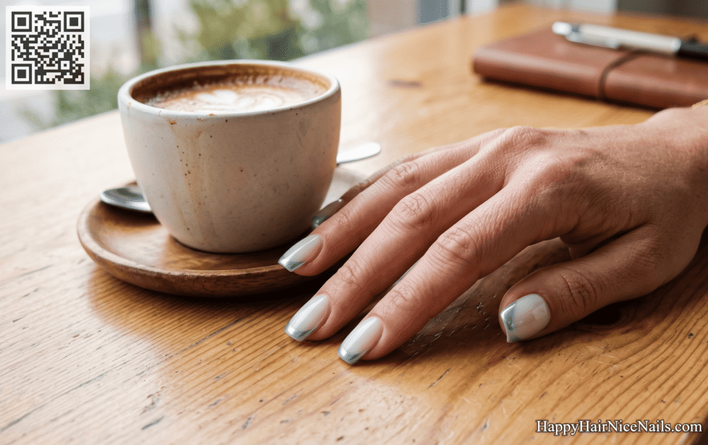Finish: Chrome tip accent Spring Chrome Nails