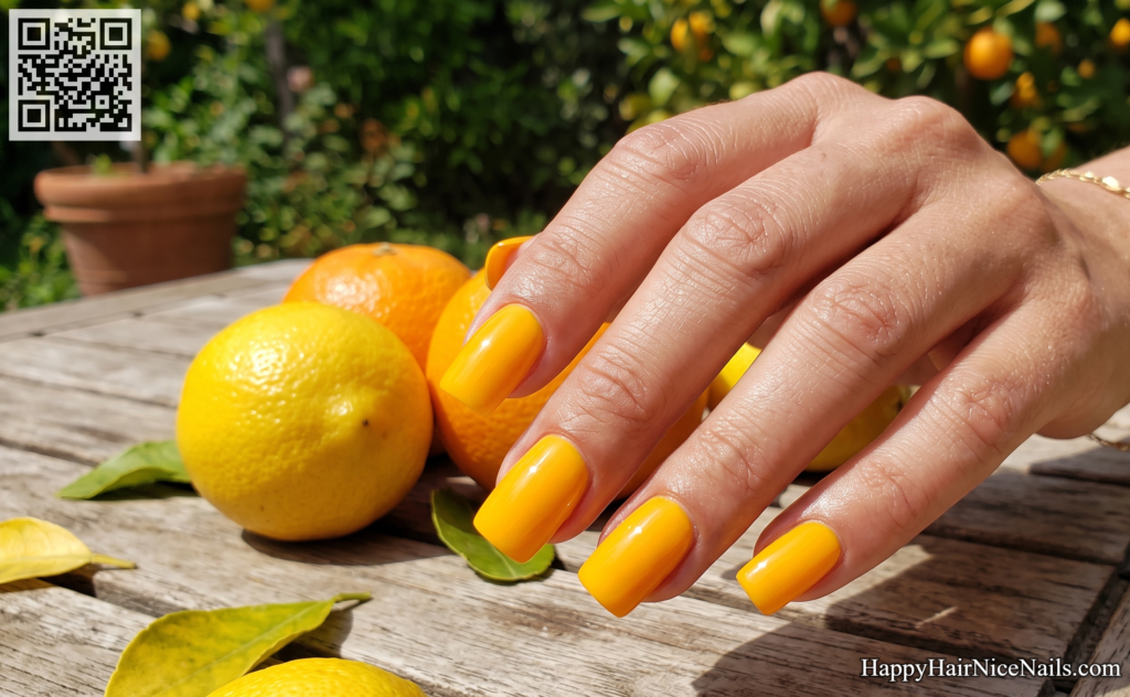 Sunny Citrus Gel Nails