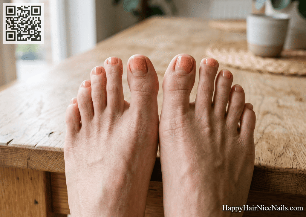 Peach Jelly Spring Toe Nails