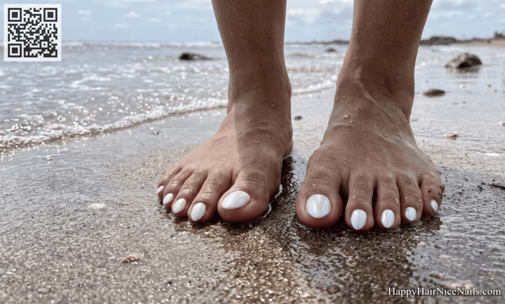  Seashell Pearl Summer Toe Nails