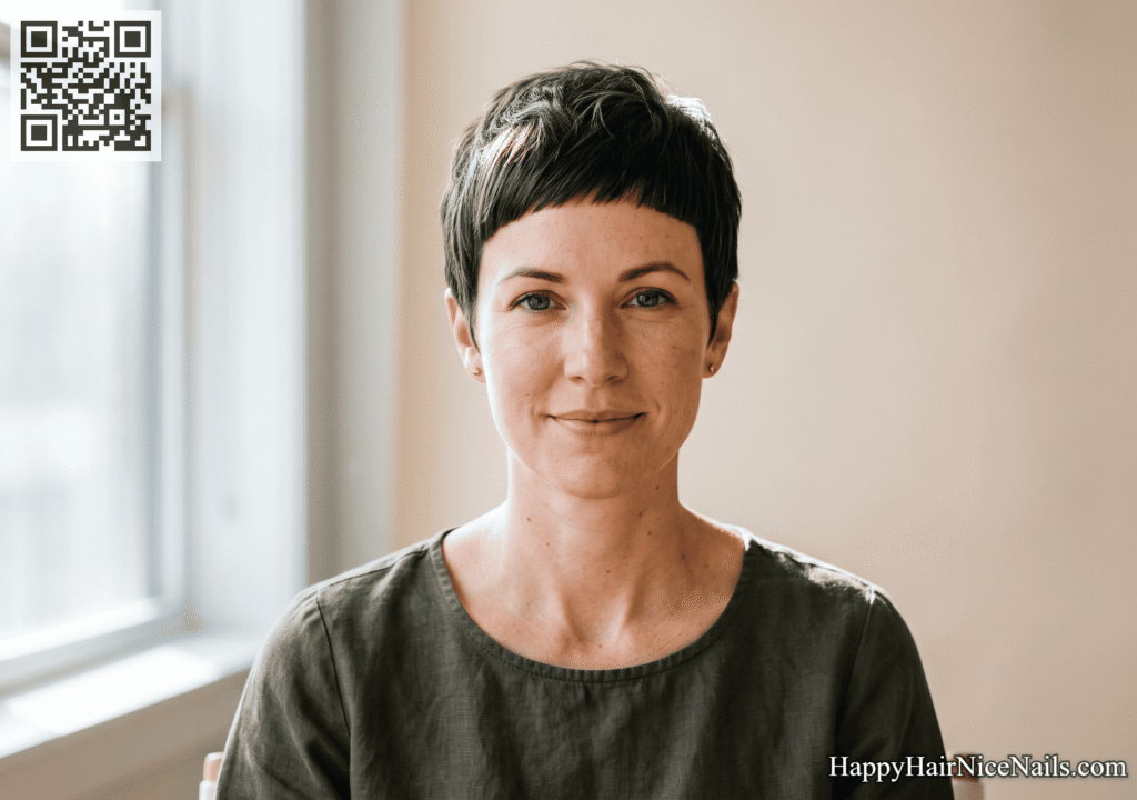 Blunt-with-Texture Pixie Cuts