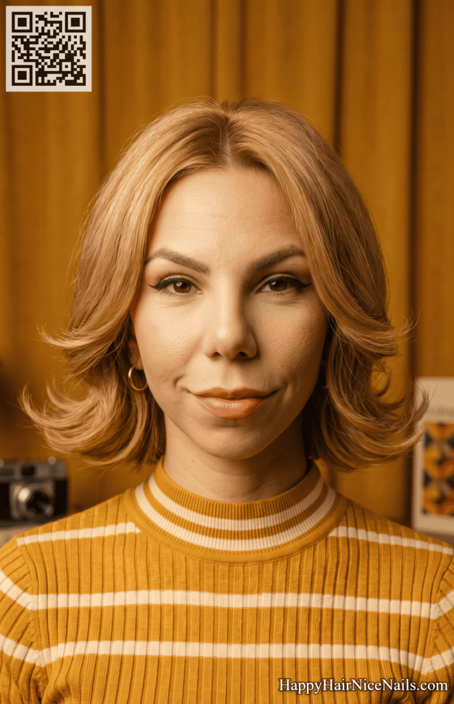 Feathered Bob With Soft Flicked Ends