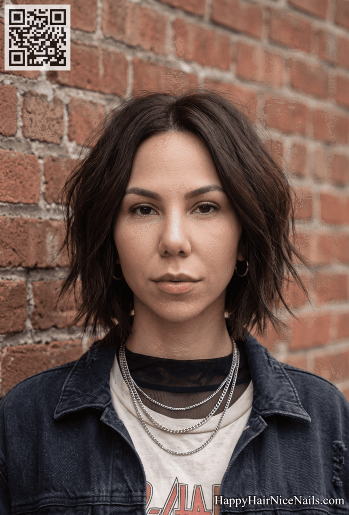 Textured Choppy Bob With Razor-Cut Ends