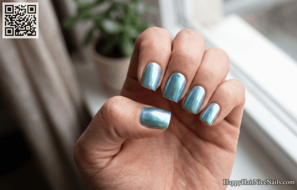Tropical Nails: Coral Reef Chrome