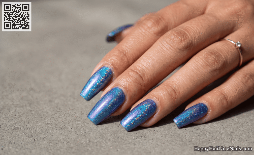Ocean Blue Vacation Nails