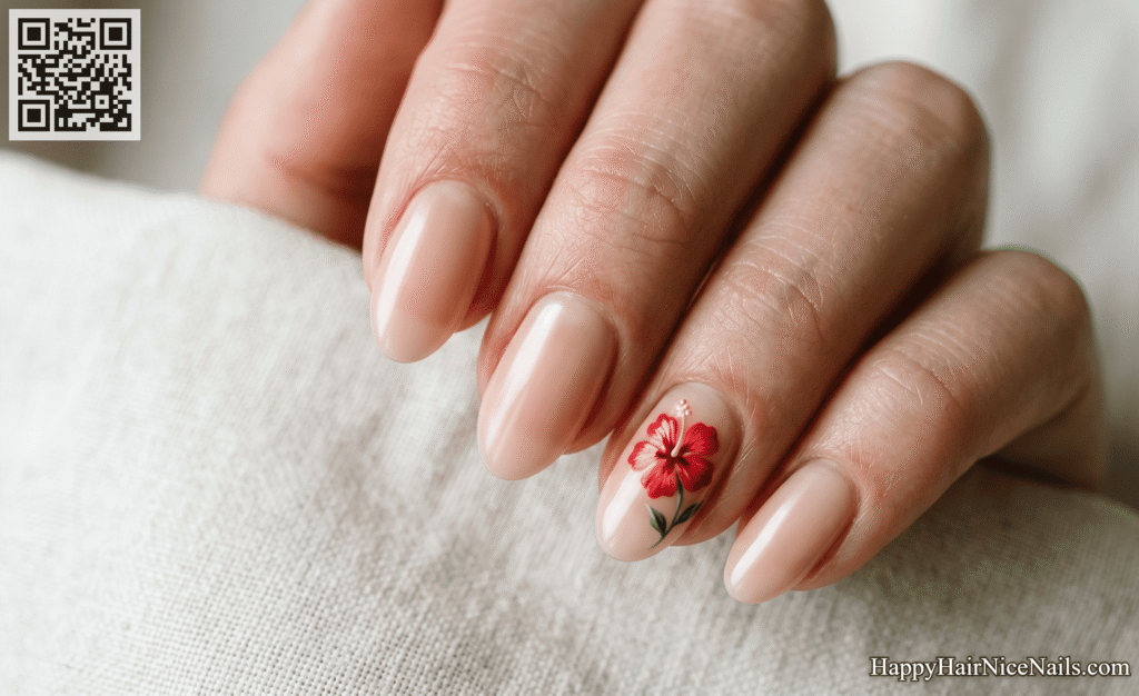 Hibiscus Vacation Nails