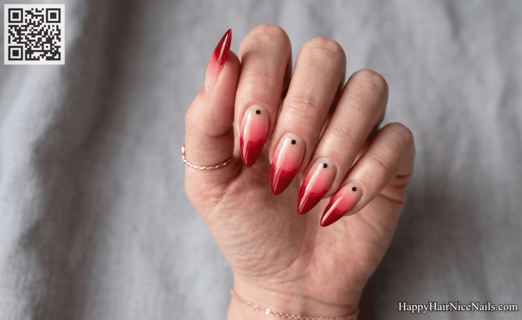 Watermelon Nails with Negative Space Slice Design