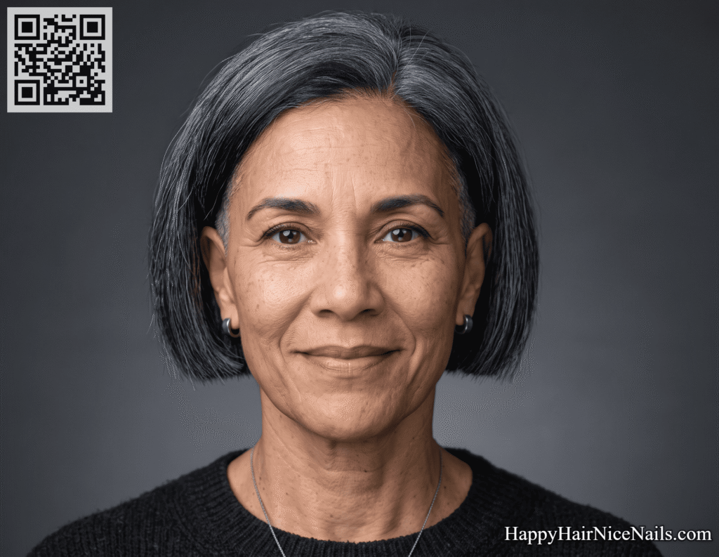 Square, round Bob Hairstyles for Women Over 50