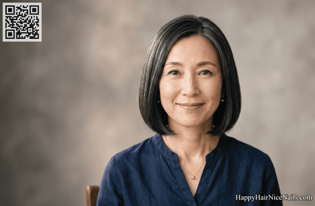 Blunt French Bob with Subtle Point-Cut Ends