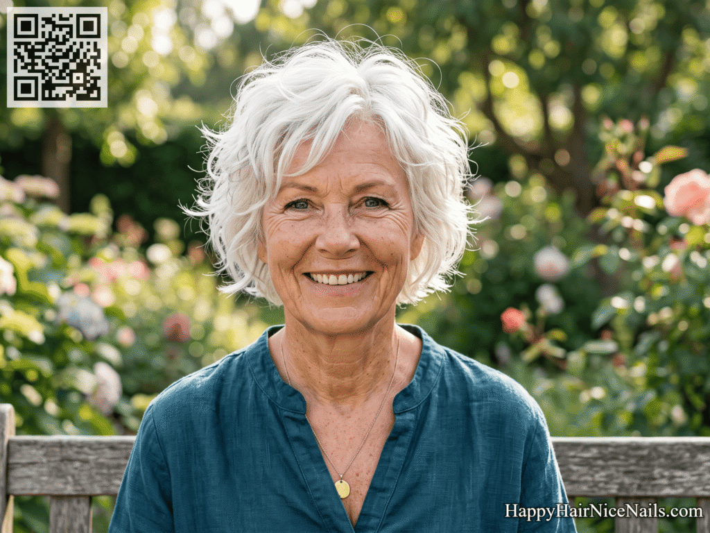 Messy Cropped Bob Hairstyles for Women Over 50