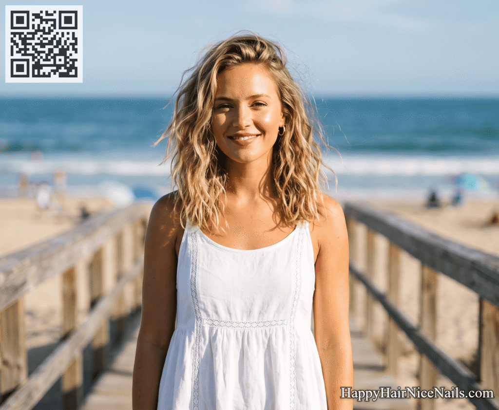Wavy Beach Long Bob Hairstyles