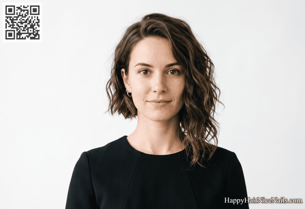  Asymmetric Wavy Lob Hairstyle